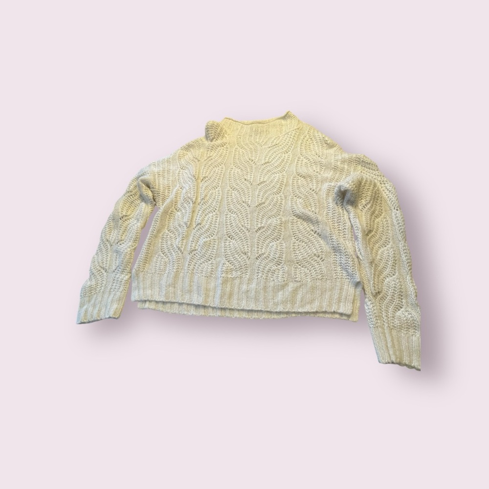 J. Crew Cream Cable Knit Sweater